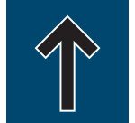 Marquage au sol adhésif - Symbole flèche - 300x200 mm - Lot de 5  - Orange