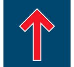 Marquage au sol adhésif - Symbole flèche - 300x200 mm - Lot de 5  - Orange