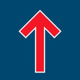 Marquage au sol adhésif - Symbole flèche - 300x200 mm - Lot de 5  - Rouge