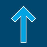 Marquage au sol adhésif - Symbole flèche - 300x200 mm - Lot de 5  - Bleu