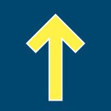 Marquage au sol adhésif - Symbole flèche - 300x200 mm - Lot de 5  - Jaune