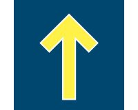 Marquage au sol adhésif - Symbole flèche - 300x200 mm - Lot de 5  - Jaune