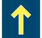 Marquage au sol adhésif - Symbole flèche - 300x200 mm - Lot de 5  - Orange