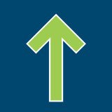 Marquage au sol adhésif - Symbole flèche - 300x200 mm - Lot de 5  - Vert