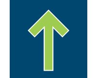 Marquage au sol adhésif - Symbole flèche - 300x200 mm - Lot de 5  - Vert