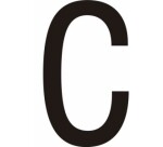 Adhésif - Lettres adhésives en vinyle noir A - à - Z - Lot de 10