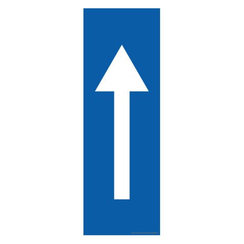 Marquage au sol Antidérapant - Flèche Blanche - Adhésif