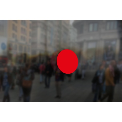 Adhésif - Repérage accès d'évacuation - Vinyle adhésif  - Rouge - 150 mm