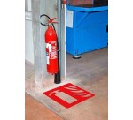 Marquage au sol - Adhésif extincteur - PVC robuste - 480 x 470 mm