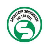 Autocollant - Sauveteur Secouriste du Travail - Vinyle Souple  - 100 mm
