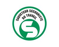 Autocollant - Sauveteur Secouriste du Travail - Vinyle Souple  - 100 mm