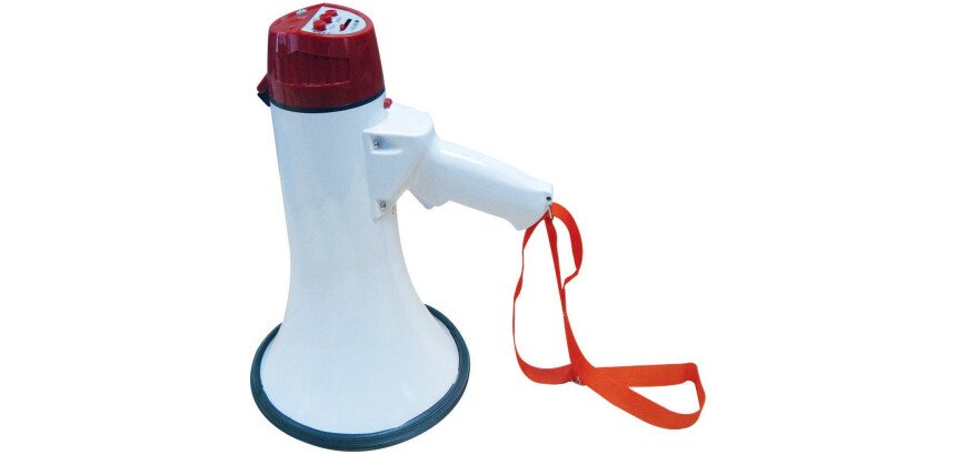 Mégaphone - Puissance 30 W, Portée 600 m - Ø 200 x L 355 mm