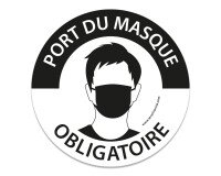 Panneau "Masque obligatoire" Gravé