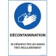 Panneau "Se désinfecter les mains très régulièrement" - Vinyle ou PVC - A5 / A4 - A5 - Vinyle