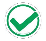 Panneau d'autorisation - Pictogramme Coche verte - Adhésif