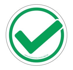 Panneau d'autorisation - Pictogramme Coche verte - Adhésif