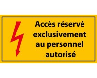 Panneau - Accès Réservé Personnel Autorisé - PVC - ISO 7010  - 400 x 200 mm