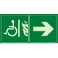 Panneau Évacuation - Accès EAS PMR droite - Photoluminescent