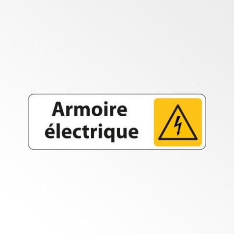 Panneau danger -  Pictogramme Armoire électrique - W012 - ISO 7010