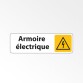 Panneau danger -  Pictogramme Armoire électrique - W012 - ISO 7010