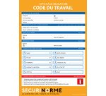 Panneau - Affiche Code du travail obligatoire - 297x420 mm