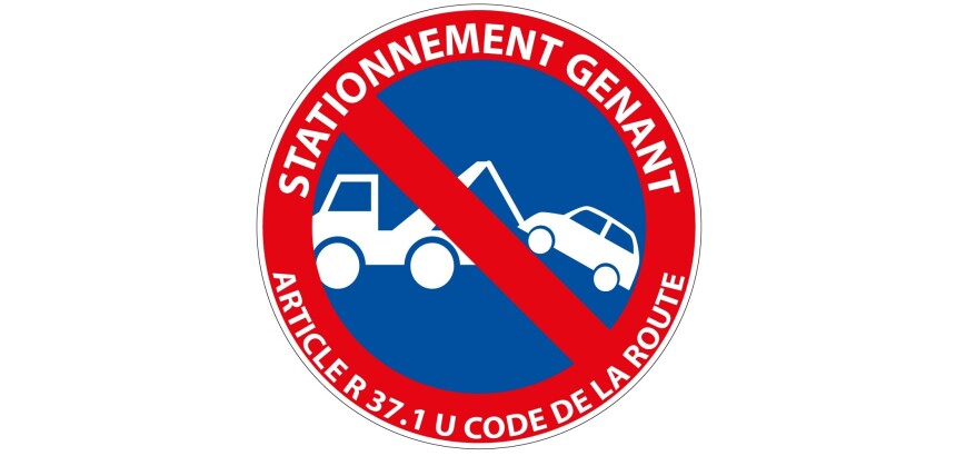 Panneau prescription B6a1 - Stationnement Gênant