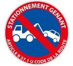 Panneau prescription B6a1 - Stationnement Gênant