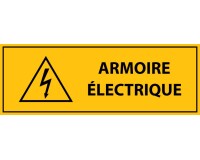 Panneau danger - Armoire électrique - Vinyle souple autocollant  - 297 x 105 mm