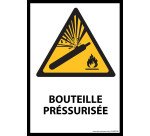 Panneau - Bouteille préssurisée - W029- format portrait  - PVC dos adhésif - A5