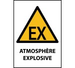 Panneau de danger - Atmosphère explosive - W021 - ISO 7010  - PVC à visser - A4