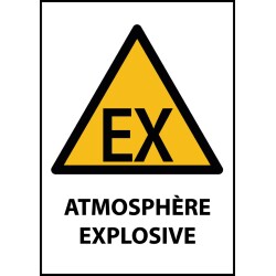 Panneau de danger - Atmosphère explosive - W021 - ISO 7010