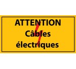 Panneau Danger - Câbles électriques - PVC -  Norme ISO 7010