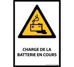 Panneau - Charge en cours de la batterie - W026 - format portrait  - PVC 2 mm - A3
