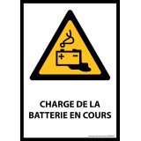 Panneau - Charge en cours de la batterie - W026 - format portrait  - PVC - A3