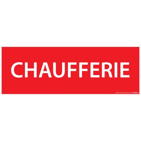 Panneau Chaufferie – Signalétique sécurité incendie 210 x 75 mm