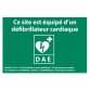 Panneau - Site équipé d'un défibrillateur cardiaque - ISO 7010  - 420 x 280 mm - Vinyle