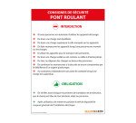 Panneau - Consignes sécurité pont roulant - NF EN 15011