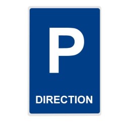 Panneau - Direction - Aludibond, Aluminium galvanisé avec profilé