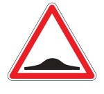 Panneau Danger - Ralentisseur Dos d'Âne - A2b - Vinyle  - 200 mm - Vinyle Souple Autocollant