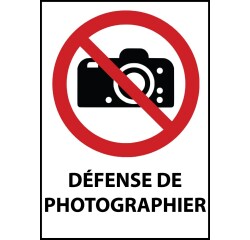 Panneau - Défense de photographier - P029