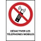 Panneau Désactiver les téléphones mobiles - P013 - Norme ISO 7010