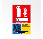 Panneau Incendie - Extincteur Classe AB - 160 x 250 mm  - PVC 2 mm