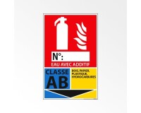 Panneau Incendie - Extincteur Classe AB - 160 x 250 mm