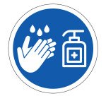 Panneau - Gel hydroalcoolique servez-vous - Vinyle autocollant  - Vinyle - 100 mm