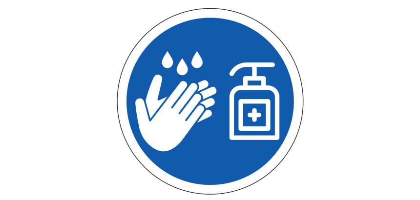 Panneau - Gel hydroalcoolique servez-vous - Vinyle autocollant  - PVC - 200 mm