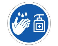 Panneau - Gel hydroalcoolique servez-vous - Vinyle autocollant  - PVC - 315 mm