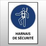 Panneau EPI - Harnais de sécurité Obligatoire  - M018 - ISO 7010