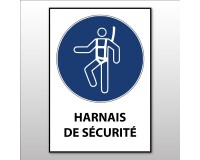 Panneau EPI - Harnais de sécurité Obligatoire  - M018 - ISO 7010