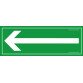 Panneau Flèche Evacuation - fond vert