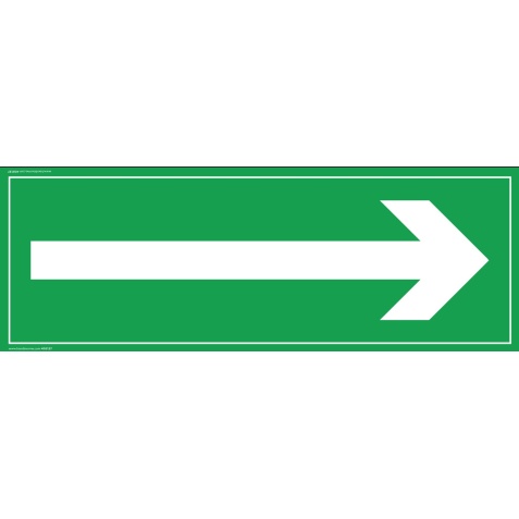 Signalétique d'orientation - Flèche à droite - PVC - 210 x 75 mm